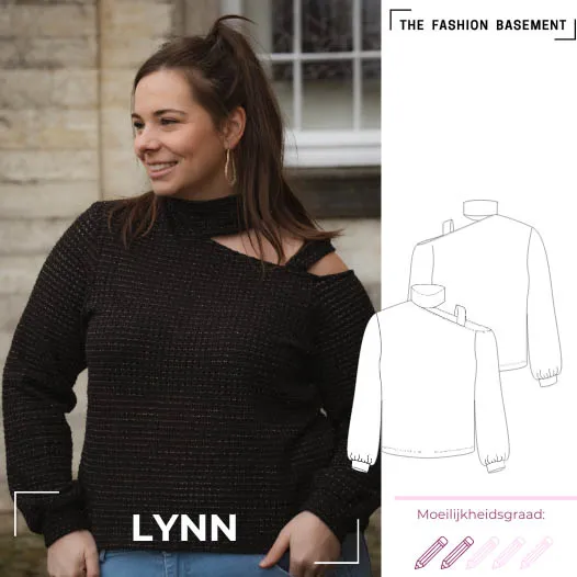 Modelpatroon trui 'Lynn' van "The Fashion Basement"